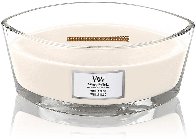 Ароматическая свеча в стакане - Woodwick Candle Ellipse Vanilla Musk — фото N1