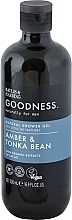 Парфумерія, косметика Гель для душу для чоловіків - Baylis & Harding Goodness Natural Shower Gel Amber And Tonka Bean
