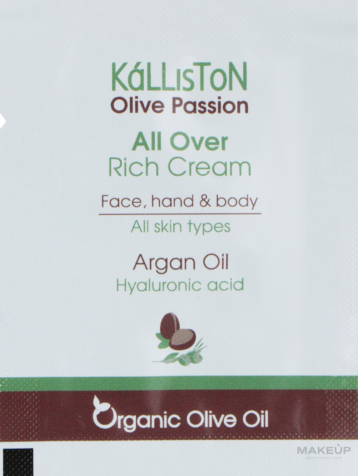 Крем для обличчя, тіла та рук - Kalliston All Over Rich Cream Fro Face, Body And Hands (пробник) — фото 1.5ml