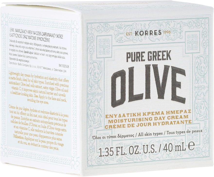 Увлажняющий дневной крем c матирующим эффектом - Korres Pure Greek Olive — фото N1