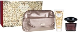 Парфумерія, косметика Versace Crystal Noir - Набір (edt/90 + b/l/100 + bag)