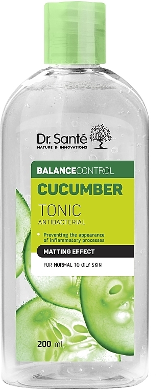 Антибактериальный тоник - Dr. Sante Cucumber Balance Control — фото N1