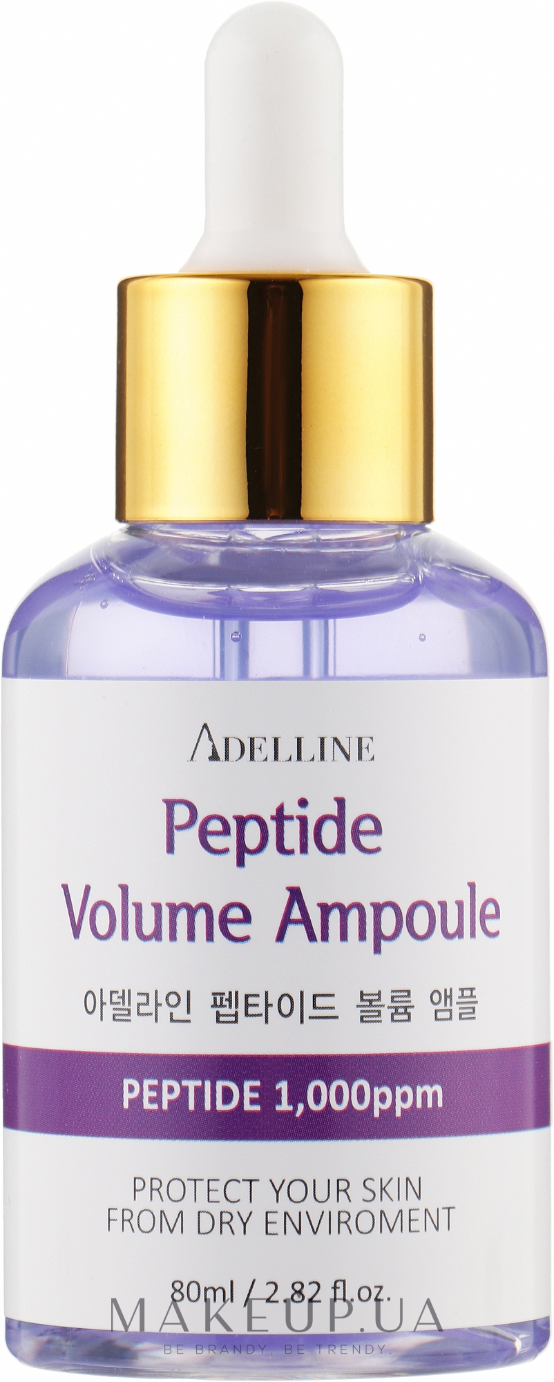 Омолоджувальна ампула-сироватка для обличчя з пептидами - Adelline Peptide Volume Ampoule — фото 80ml