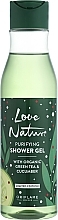 Освіжальний гель для душу з органічним зеленим чаєм та огірком - Oriflame Love Nature Purifying Shower Gel — фото N1