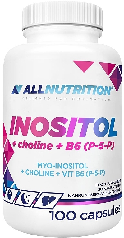 Пищевая добавка "Инозитол, холин, витамин В6" - Allnutrition Inositiol + Choline + B6 (P-5-P) — фото N1