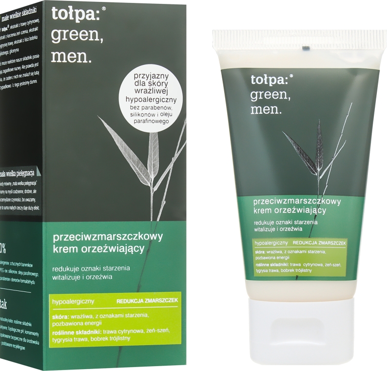 Освіжальний антивіковий крем для обличчя - Tolpa Anti-Wrinkle Refreshing Cream For Men