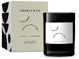 Духи, Парфюмерия, косметика Ароматическая свеча - Candly & Co No.3 Candle It Will Happen When The Time Is Right Citrus Cinnamon