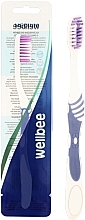 Парфумерія, косметика Зубна щітка середньої жорсткості, синя - Wellbee