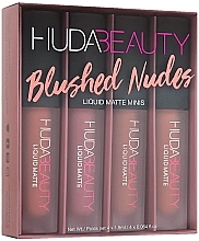 Духи, Парфюмерия, косметика Набор - Huda Beauty Blushed Nudes Liquid Matte Minis (4 x lipstick/1.9ml)