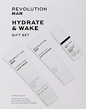 Парфумерія, косметика Набір - Revolution Skincare Man Hydrate & Wake Gift Set (eye/ser/15ml + f/wash/150ml + f/cr/75ml)