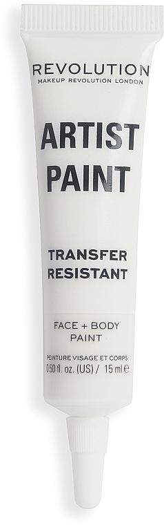 Грим для лица и тела, белая - Makeup Revolution Artist Collection Artist Face & Body Paint White — фото N1