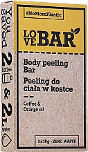 Концентрований пілінг для тіла з кавою й олією апельсина - Love Bar Body Peeling Bar — фото N1
