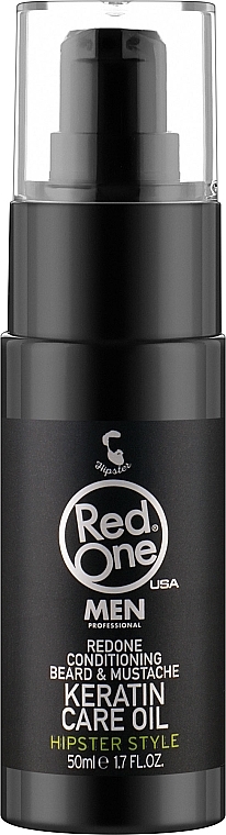Кератинова олія-кондиціонер для бороди - Red One Conditioning Beard & Mustache Keratin Care Oil — фото N1