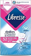 ПОДАРОК! Ежедневные прокладки, 32шт - Libresse Dailies Protect Regular Liners — фото N1