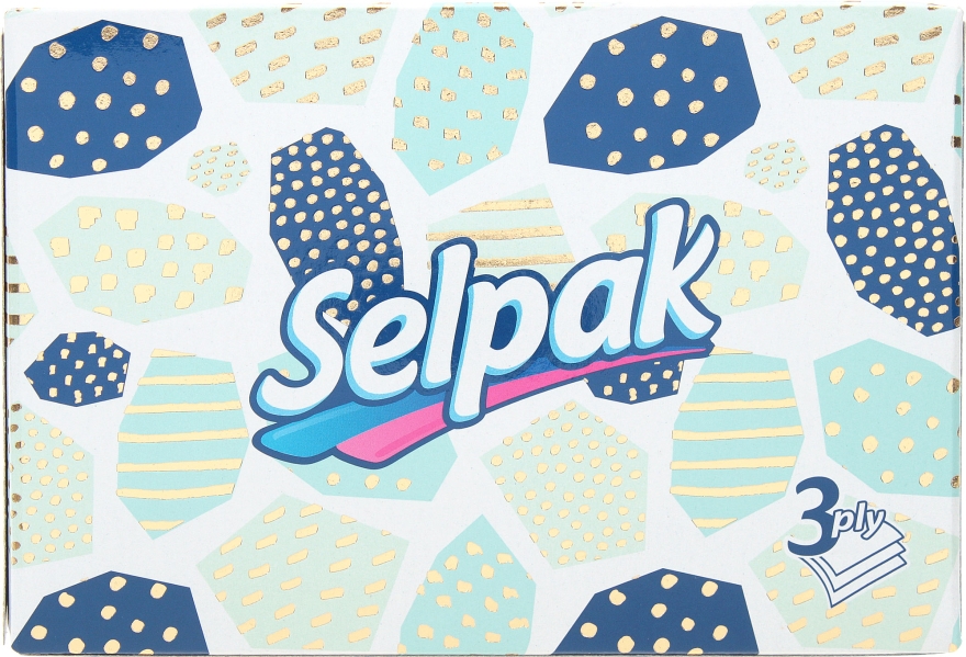 Гигиенические салфетки трехслойные, белая упаковка - Selpak