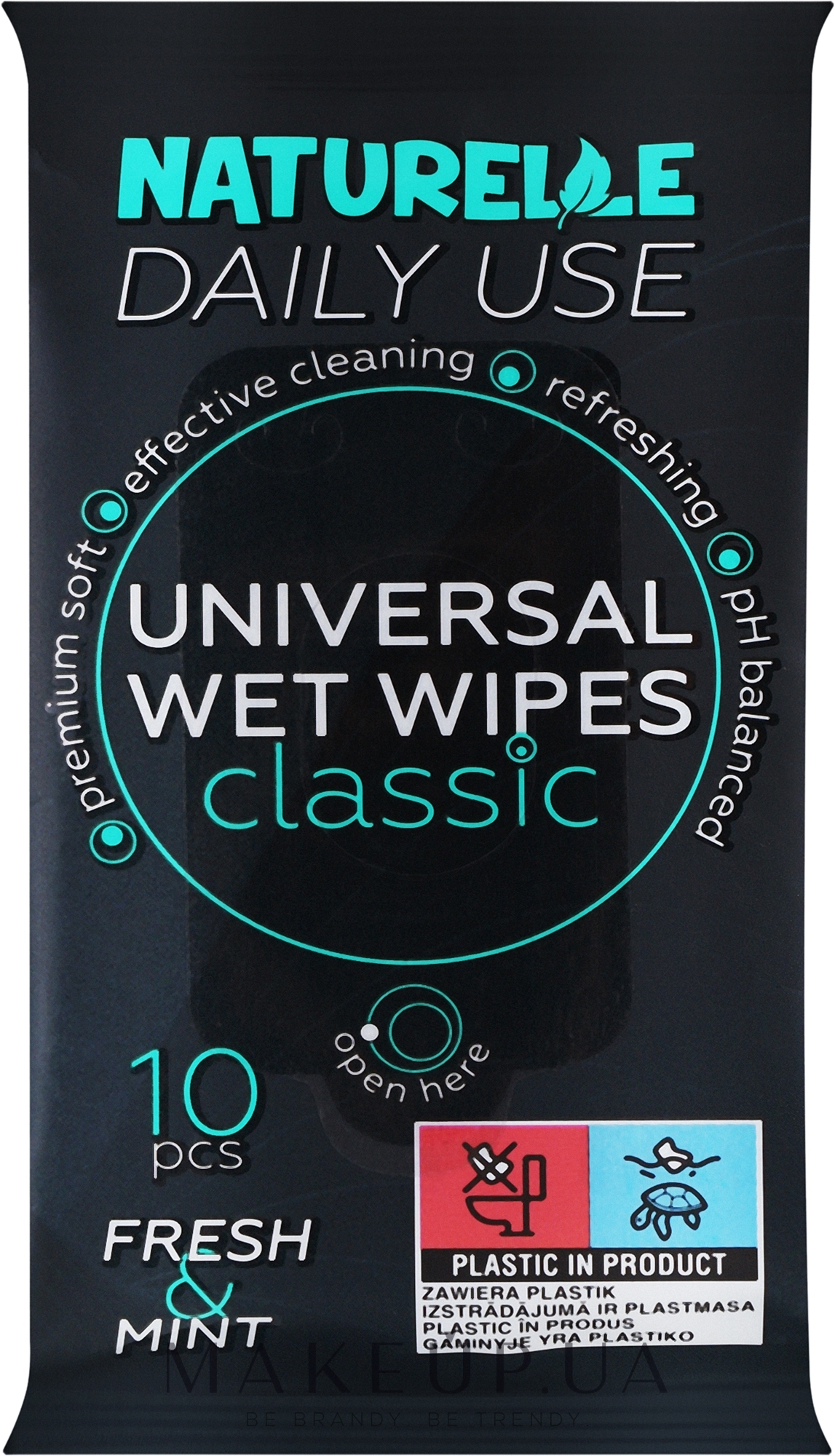 Вологі серветки універсальні "Classic", 10 шт. - Naturelle Universal Wet Wipes — фото 72шт