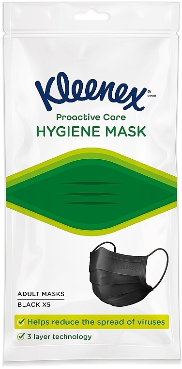 Маска гігієнічна для дорослих, 5шт.  - Kleenex Hygiene Mask