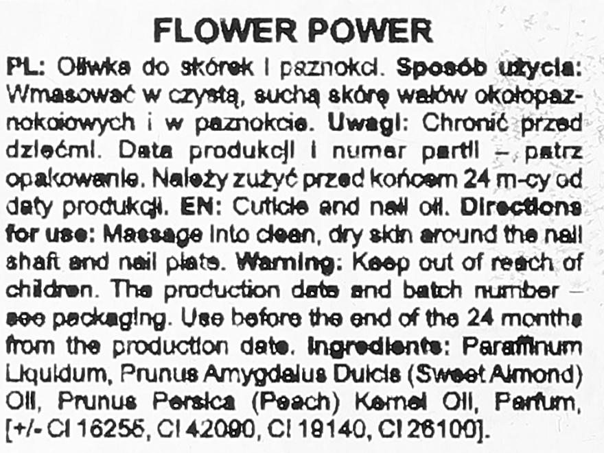 Масло для ногтей и кутикулы - Silcare Garden of Colour Cuticle Oil Flower Power — фото N2