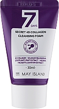 Парфумерія, косметика Колагенова пінка для вмивання - May Island 7 Days Secret 4D Collagen Cleansing Foam (міні)
