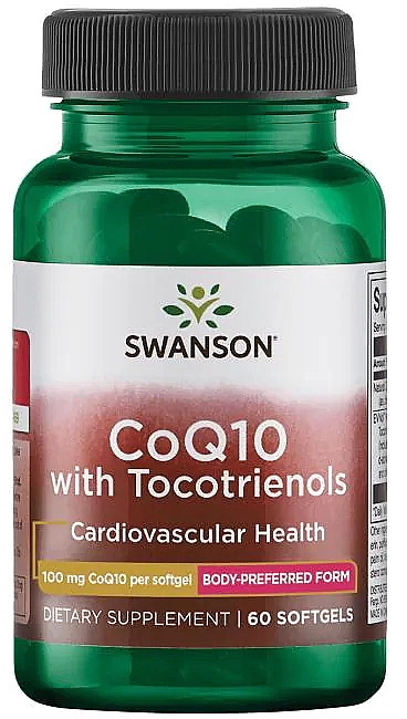 Пищевая добавка "Коэнзим Q10 с токотриенолами", 100 мг - Swanson CoQ10 with Tocotrienols — фото N1