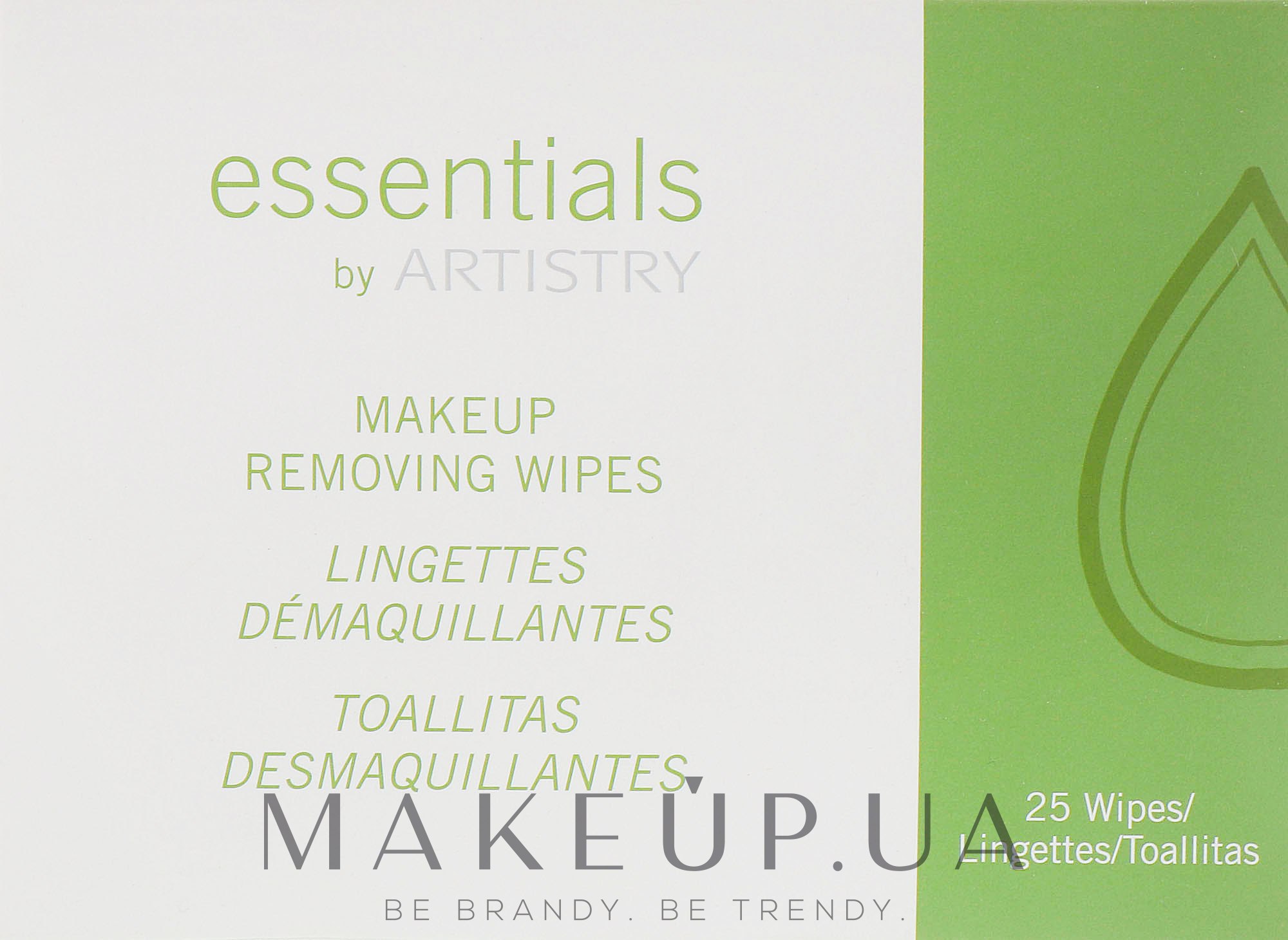 Серветки для зняття макіяжу - Amway Essentials By Artistry Wipes — фото 25шт