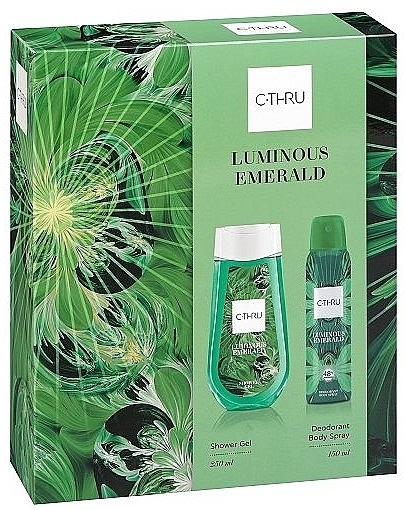 C-Thru Luminous Emerald - Набір (deo/spray/150ml + sh/gel/250ml) — фото N1