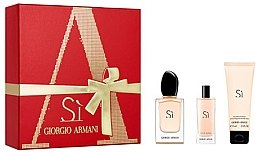 Духи, Парфюмерия, косметика Giorgio Armani Si - Набор (edp/50ml + b/lot/75ml + edp/15ml)