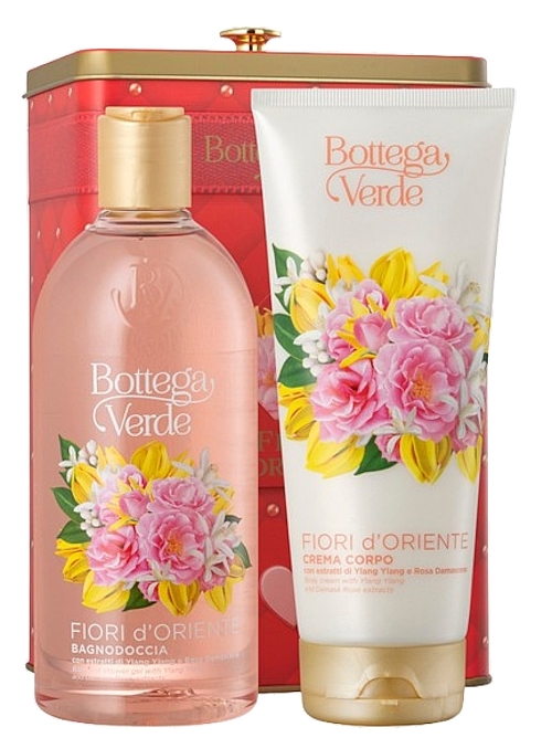 Bottega Verde Fiori D'Oriente - Набор (sh/gel/400ml + b/cr/200ml + metal/box/1pc)  — фото N1