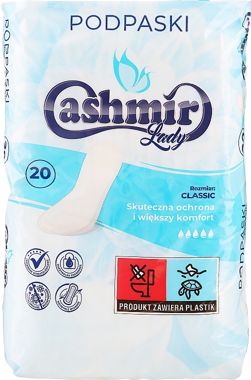 Прокладки гігієнічні, 20 шт. - Cashmir Lady Ideal Classic — фото N1