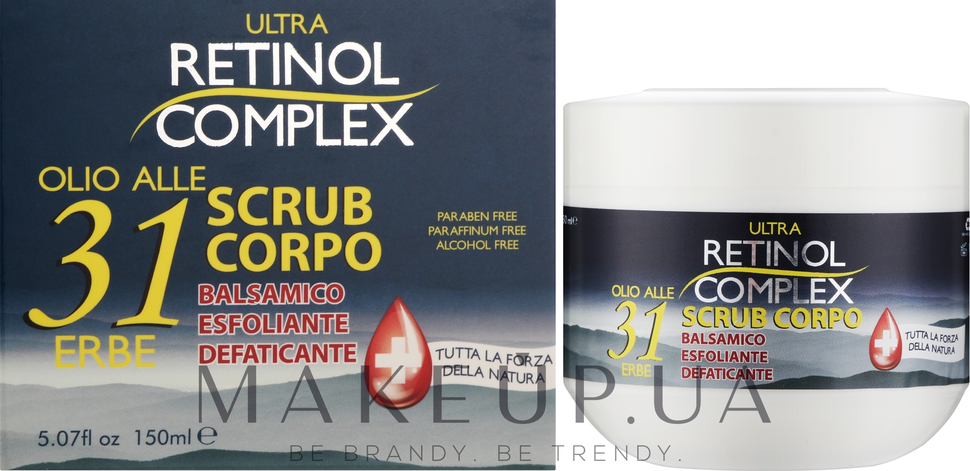 Скраб для тела с маслами трав - Retinol Complex Body Scrub With 31 Herbal Oil — фото 150ml