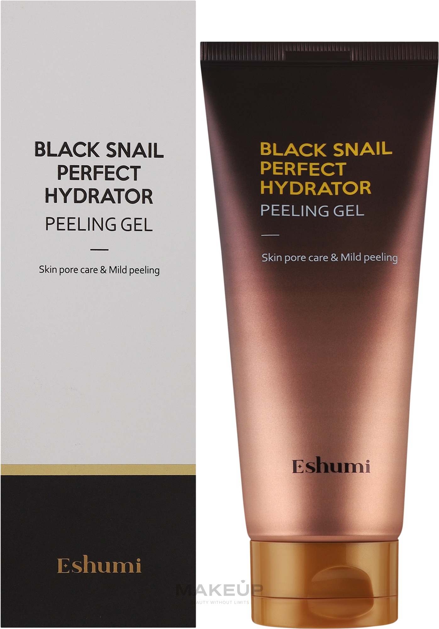 Пілінг-гель для обличчя з екстрактом муцину чорного равлика - Eshumi Black Snail Perfect Hydrator Peeling Gel — фото 180ml