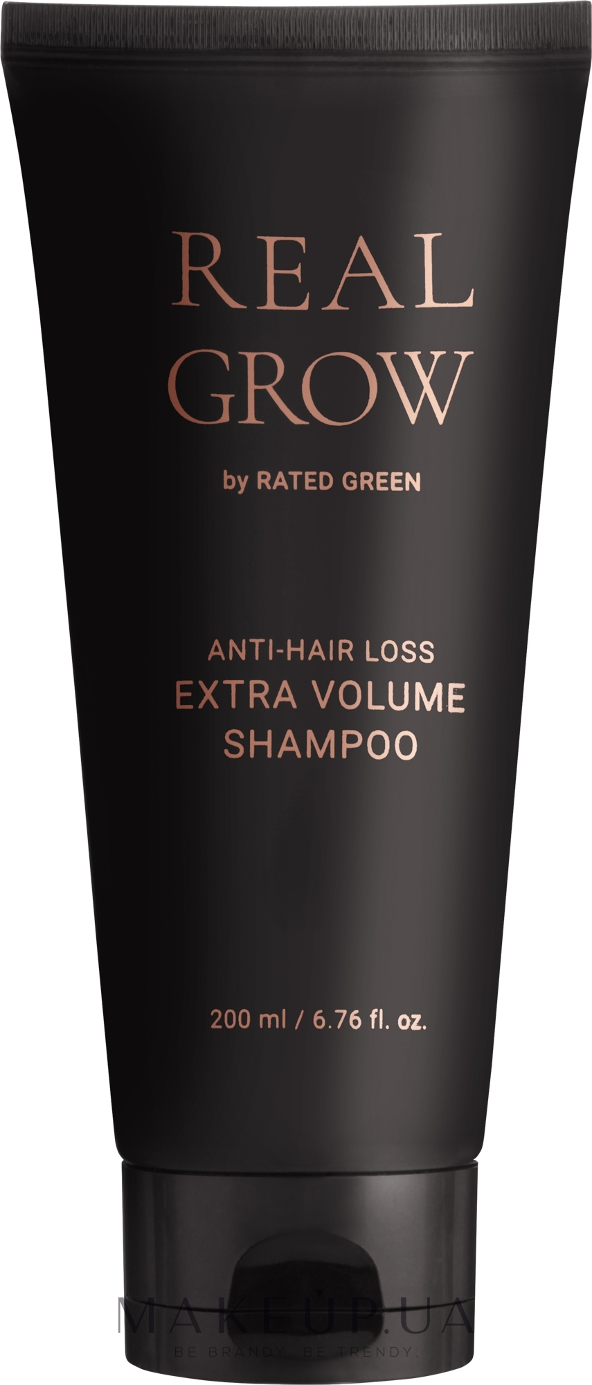 Шампунь для объема и от выпадения волос - Rated Green Real Grow Anti Hair Loss Extra Volume Shampoo — фото 200ml