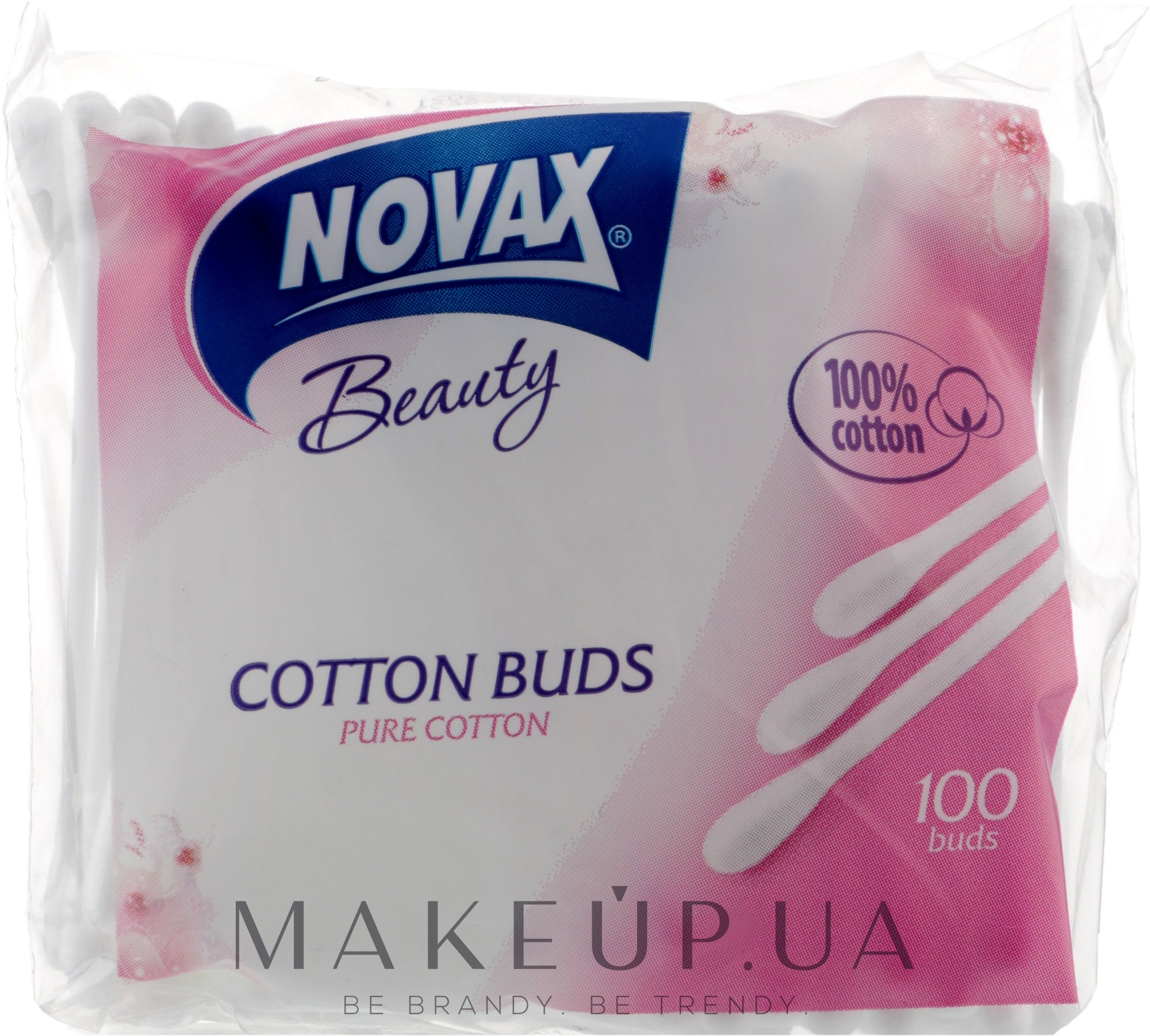 Ватные палочки в полиэтиленовой упаковке, 100 шт - Novax Cotton Buds — фото 100шт