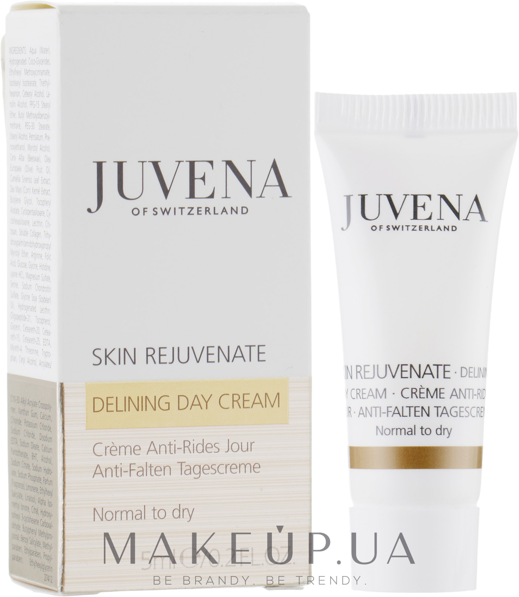 Разглаживающий дневной крем для нормальной и сухой кожи - Juvena Rejuvenate Delining Day Cream Normal To Dry (пробник) — фото 5ml