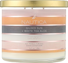 Парфумерія, косметика Ароматична свічка "Позолочене сонце і білий чай алое" - Nautica Candle Gilded Sun & White Tea Aloe