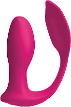 Вибростимулятор с двойным воздействием и пультом, розовый - PipeDream Threesome Double Ecstasy Pink — фото N3