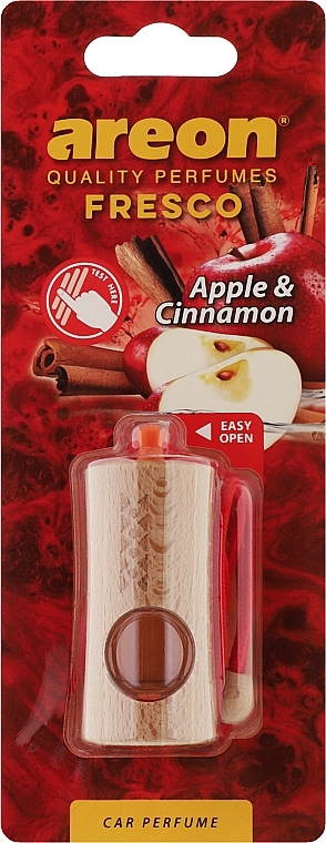 Ароматизатор для авто "Яблуко та кориця" - Areon Fresco New Apple & Cinnamon Perfume — фото N1