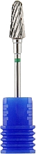 Парфумерія, косметика Фреза вольфрамова, закруглений конус, 6 мм, зелена - Head The Beauty Tools