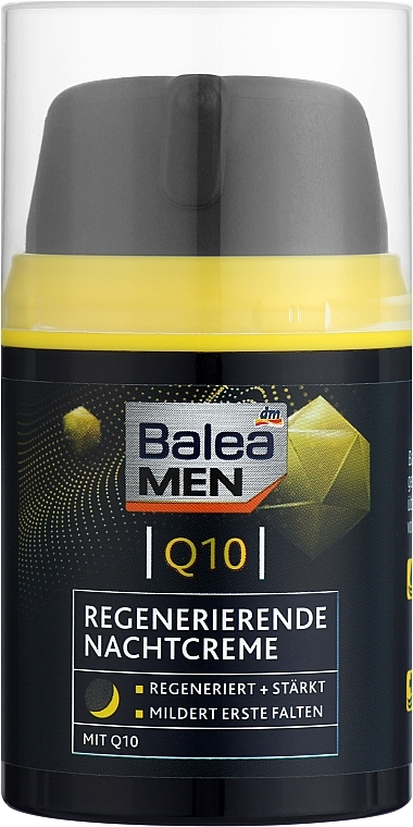 Регенерувальний нічний крем для обличчя з коензимом Q10 - Balea Men Q10 Regenerating Night Cream — фото N1