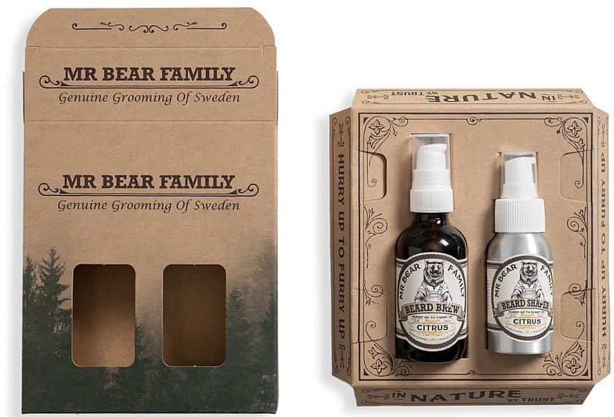 Набор - Mr Bear Family Beard Citrus Kit (fluid/60 ml + balm/50 ml) — фото N1