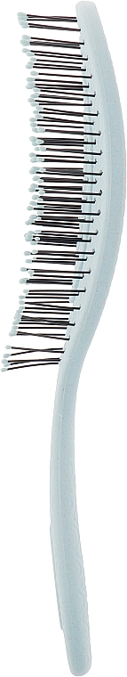Щетка для волос массажная, 8-рядная, овальная, голубая - Hairway ECO Wheat — фото N2