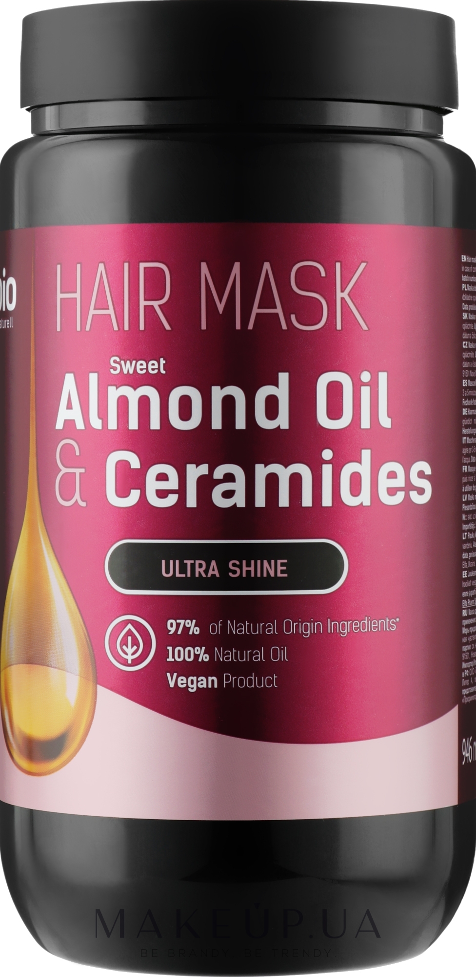 Маска для волосся "Sweet Almond Oil & Ceramides" - Bio Naturell Hair Mask — фото 946ml