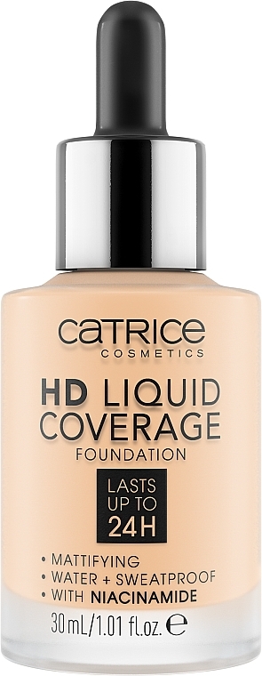 УЦЕНКА Жидкая тональная основа - Catrice HD Liquid Coverage Foundation * — фото N1