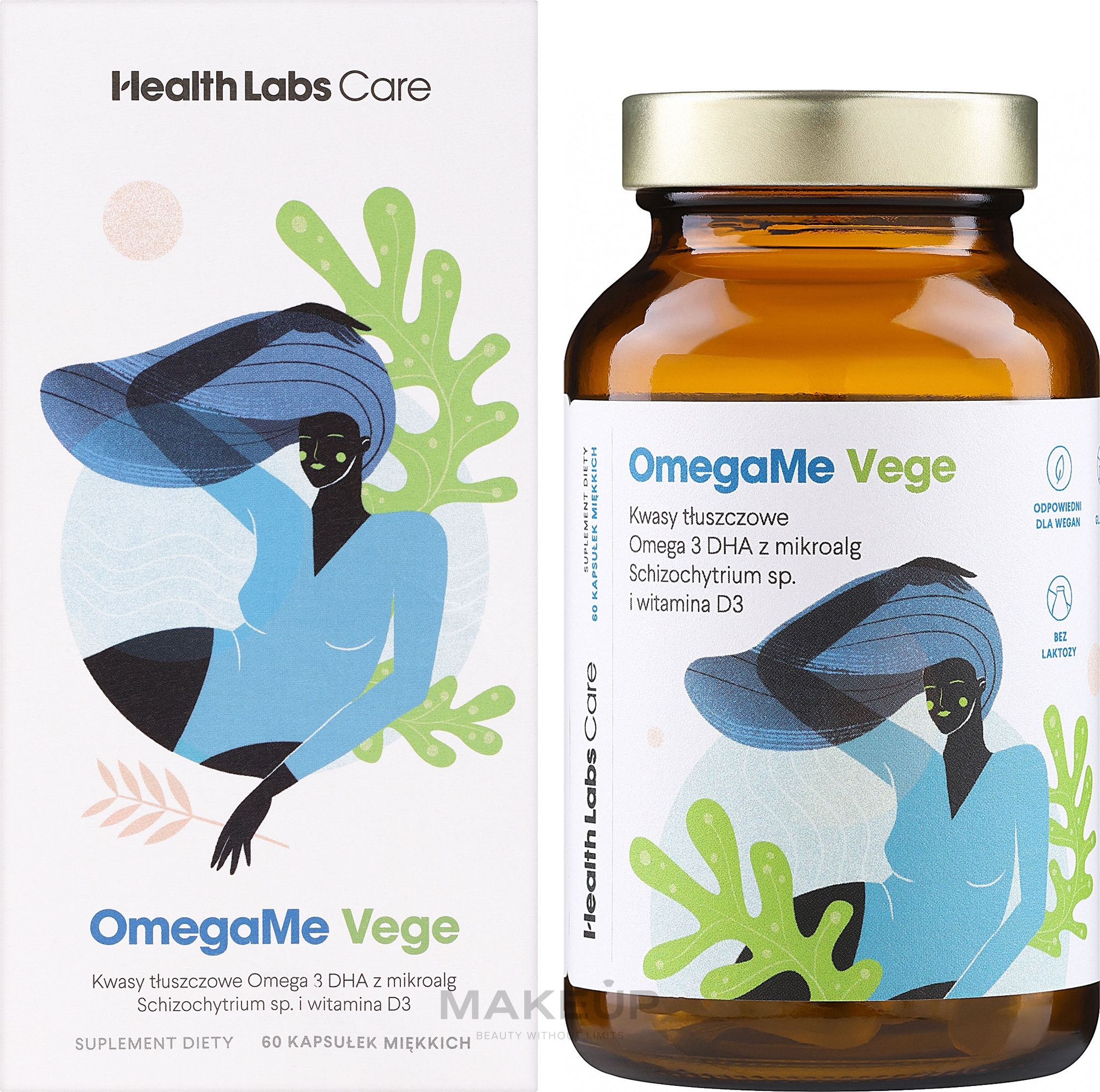 Диетическая добавка "Омега-3" - HealthLabs OmegaMe Vege — фото 60шт