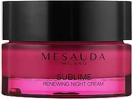 Духи, Парфюмерия, косметика Крем ночной омолаживающий - Mesauda Milano Sublime Renewing Night Cream