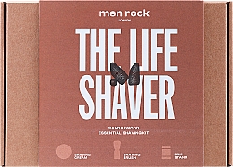 Духи, Парфюмерия, косметика Набор - Men Rock The Life Shaver Sandalwood Kit (sh/cr/100ml + sh/br/1pcs + stand/1pcs)