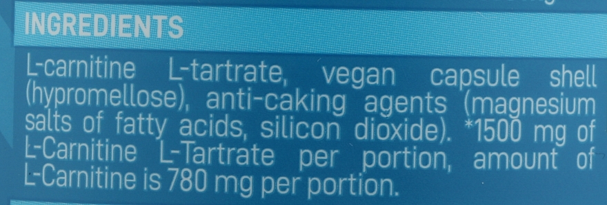 Харчова добавка "L-Carnitine" 1500 мг, капсули - VPLab L-Carnitine Capsules 1500 mg — фото N2