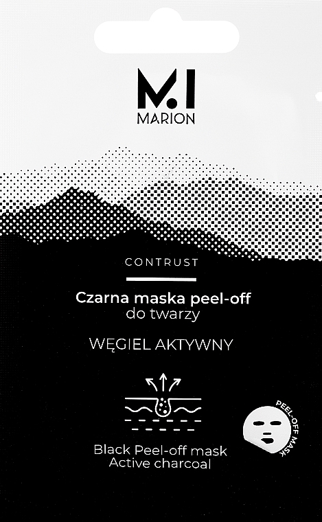 Очищающая маска для лица с активированным углем - Marion Detox Active Charcoal Black Peel-Off Face Mask