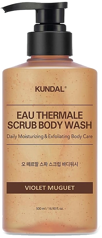 Гель-скраб для душу - Kundal Eau Thermale Scrub Body Wash Leather Iris — фото N1