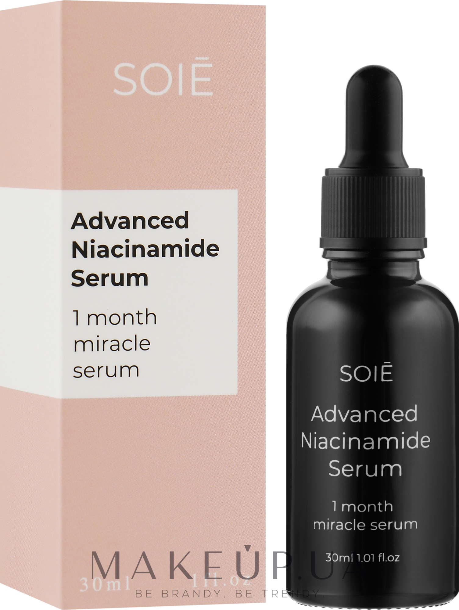 Відновлювальна сироватка для обличчя з ніацинамідом і цінними оліями - Soie Advanced Niacinamide Serum — фото 30ml